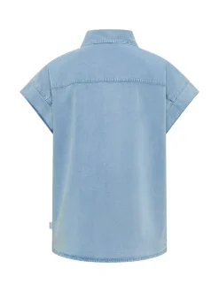 Mustang Damen Bluse in light stone - Ärmel: Halbarm