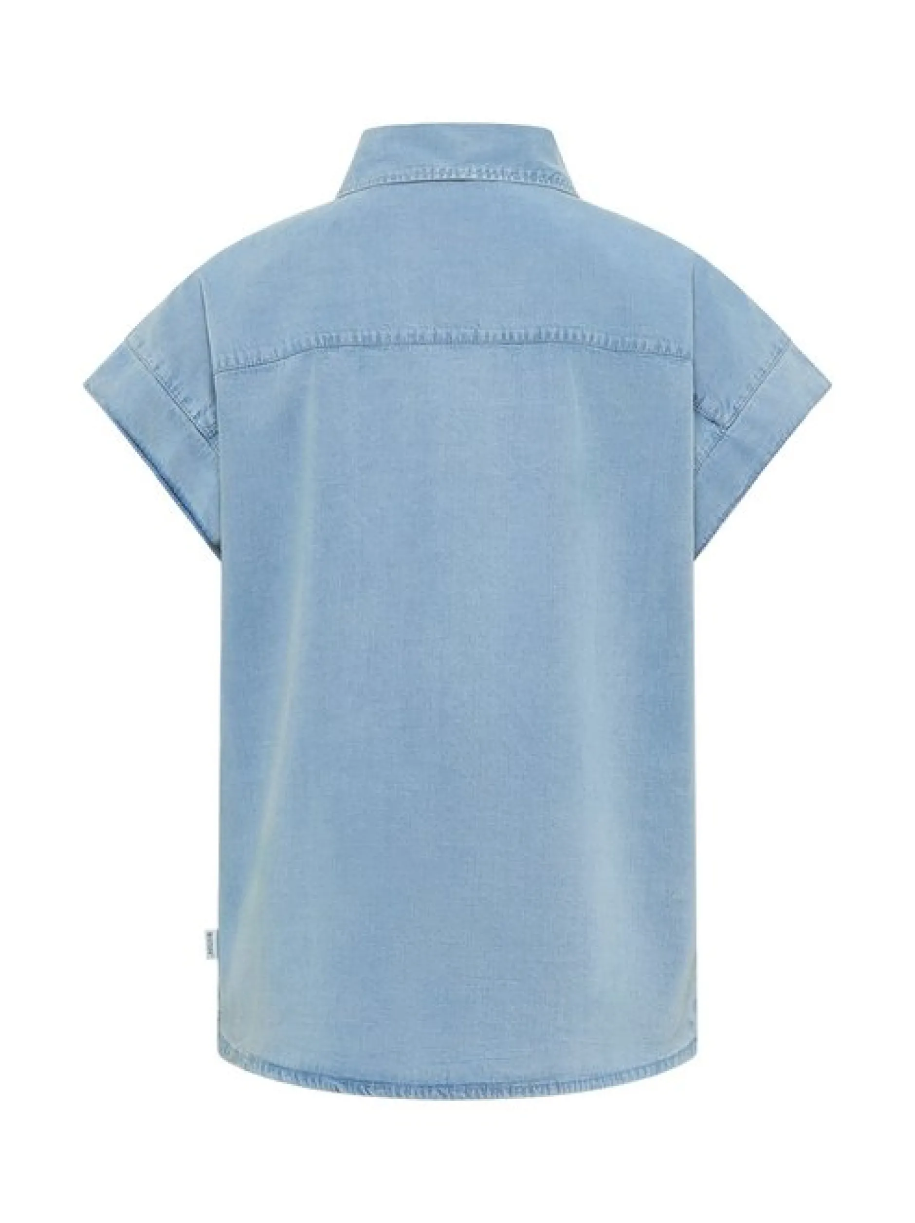 Mustang Damen Bluse in light stone - Ärmel: Halbarm