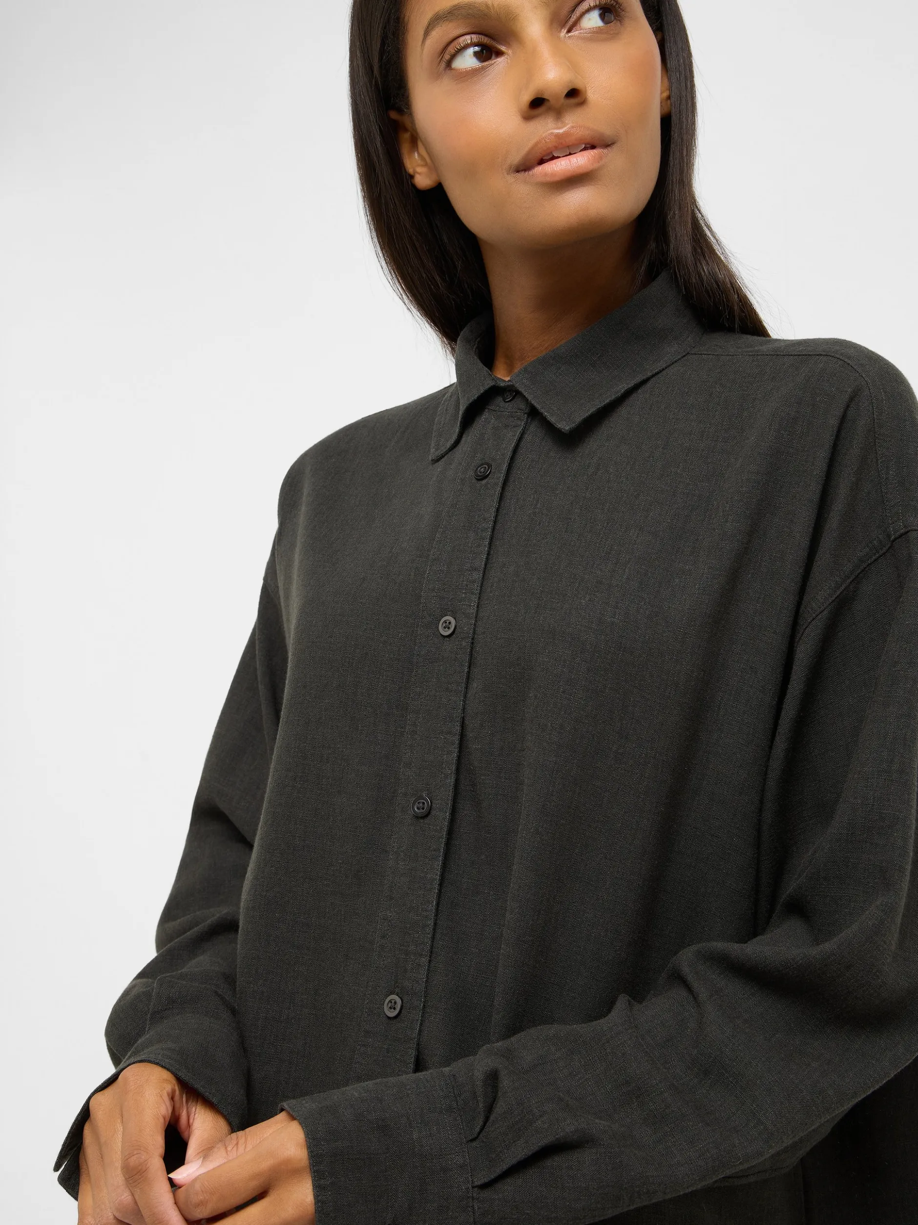 Mustang Damen Bluse in schwarz - Ärmel: langarm