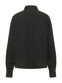 Mustang Damen Bluse in schwarz - Ärmel: langarm