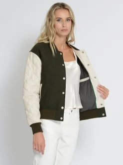 Mustang Damen Lederblouson in grün