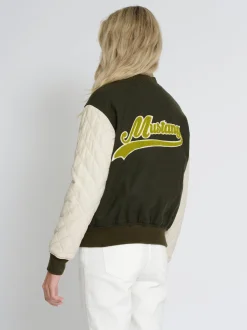 Mustang Damen Lederblouson in grün