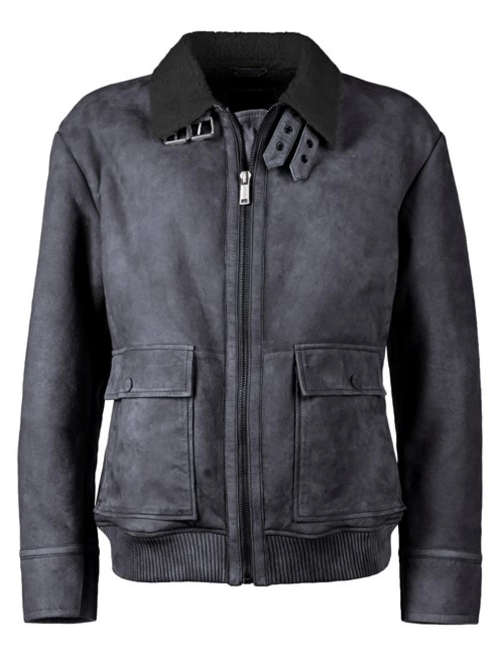 Mustang Damen Lederjacke in grau