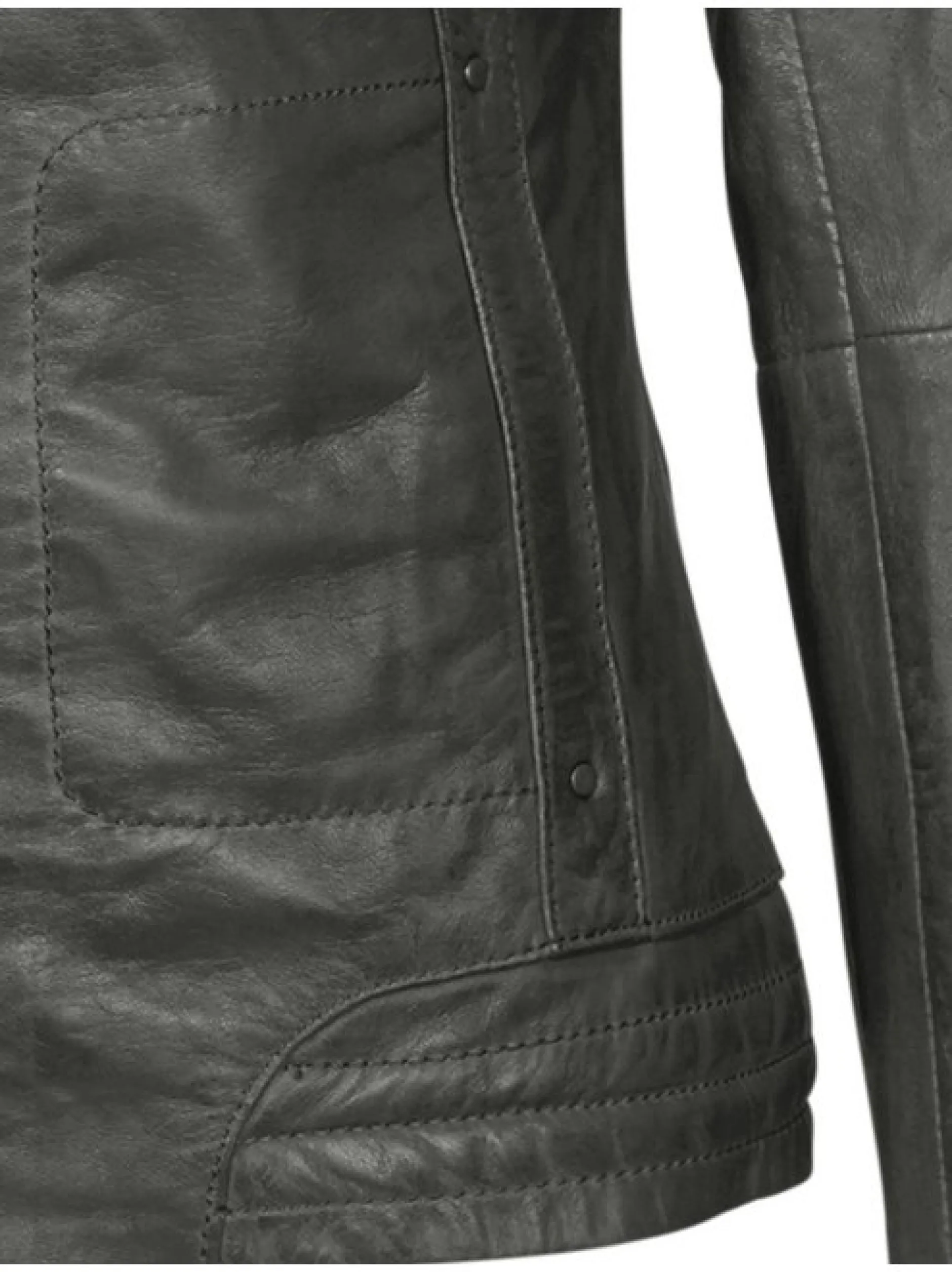 Mustang Damen Lederjacke in grau