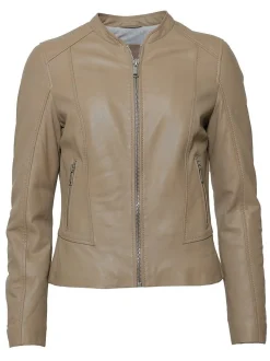 Mustang Damen Lederjacke in grau