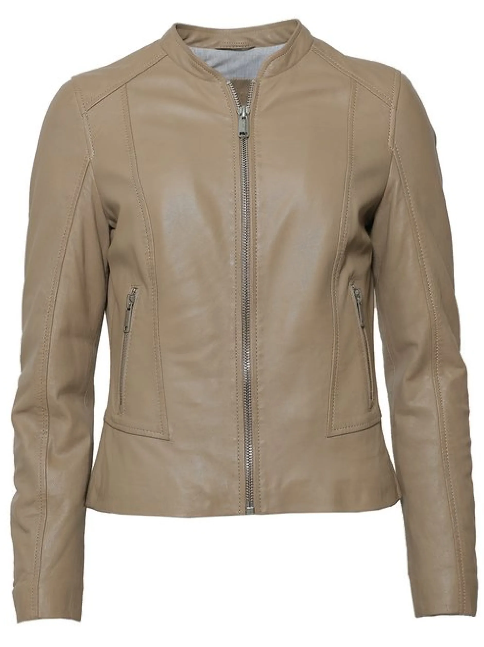 Mustang Damen Lederjacke in grau