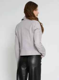 Mustang Damen Lederjacke in lila