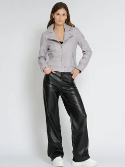 Mustang Damen Lederjacke in lila