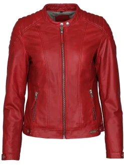 Mustang Damen Lederjacke in rot