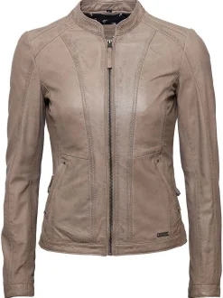 Mustang Damen Lederjacke in rosa