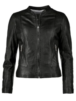 Mustang Damen Lederjacke in schwarz