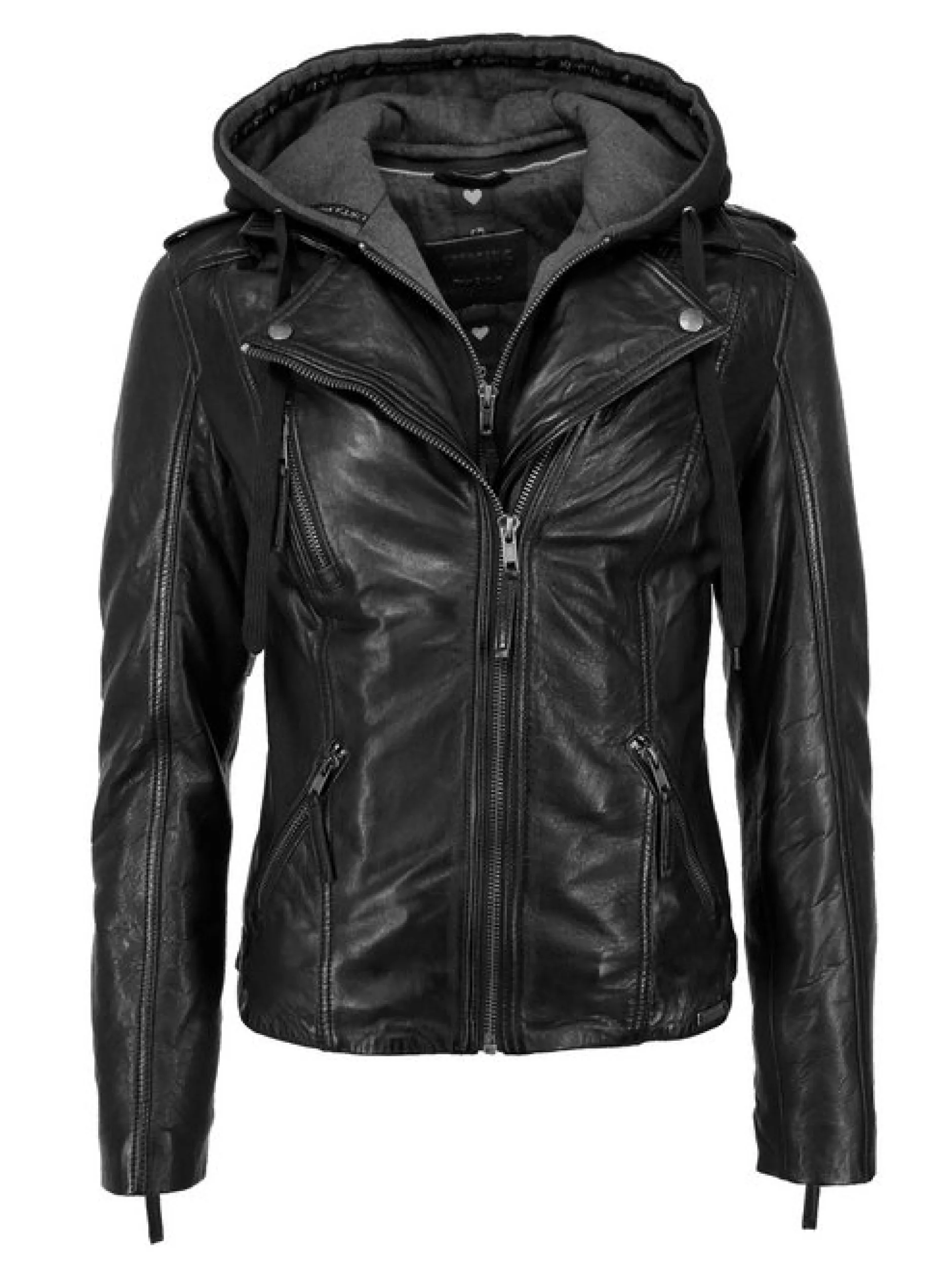 Mustang Damen Lederjacke in schwarz