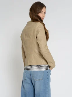 Mustang Damen Lederjacke in sand