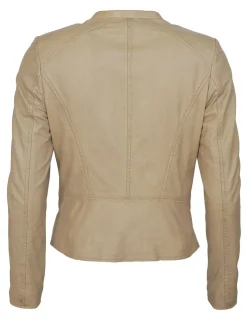 Mustang Damen Lederjacke in sand
