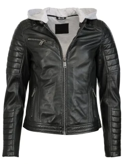 Mustang Damen Lederjacke in schwarz