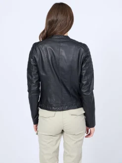 Mustang Damen Lederjacke in schwarz