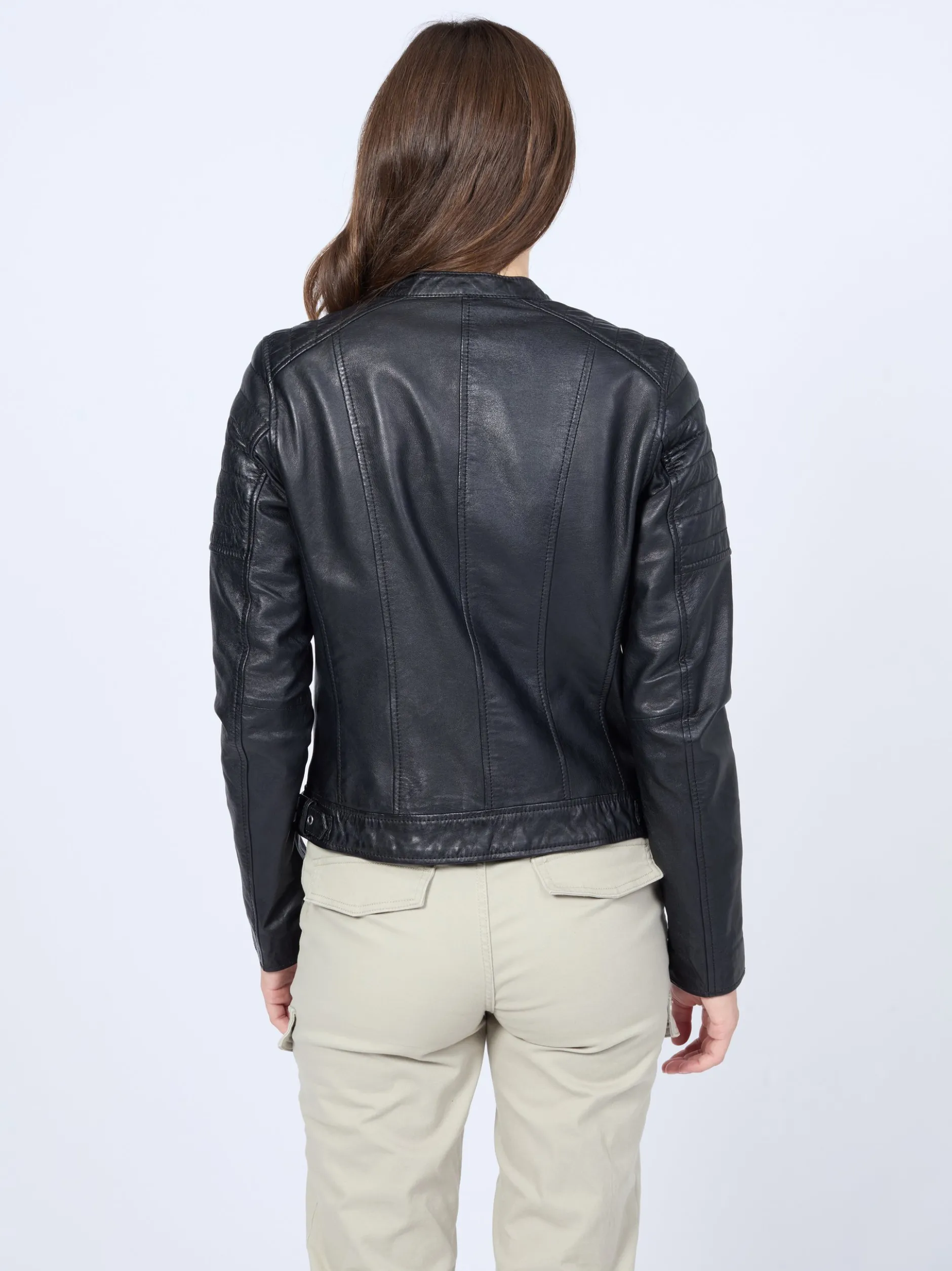Mustang Damen Lederjacke in schwarz