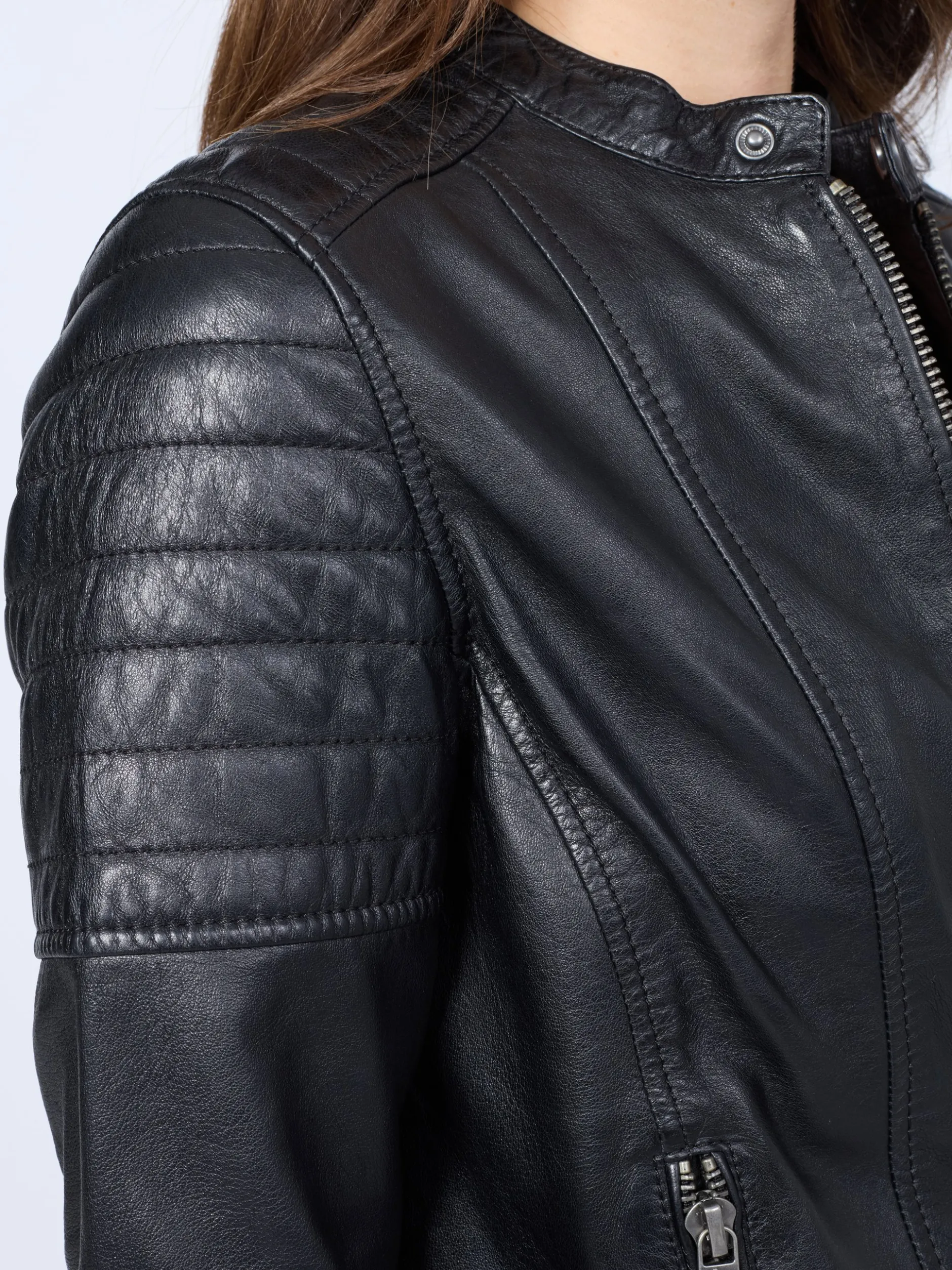 Mustang Damen Lederjacke in schwarz