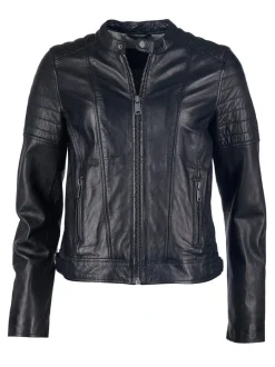 Mustang Damen Lederjacke in schwarz