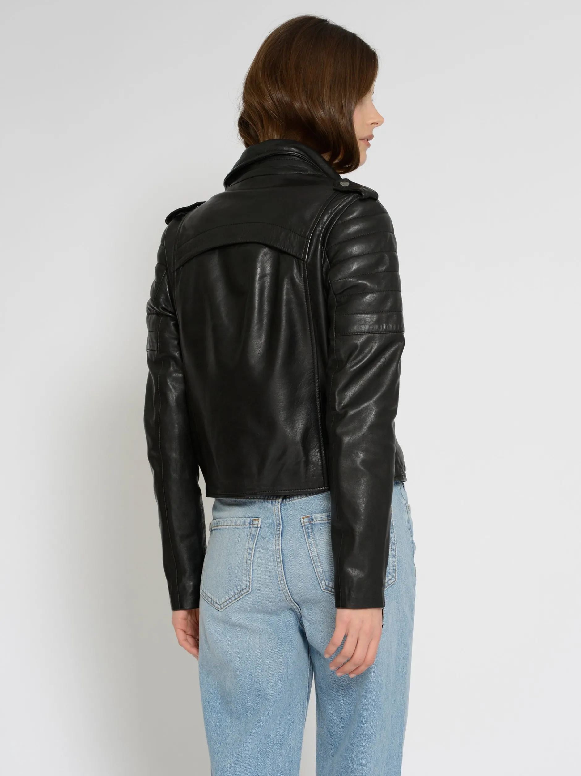 Mustang Damen Lederjacke in schwarz