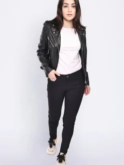 Mustang Damen Lederjacke in schwarz