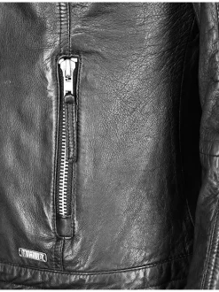 Mustang Damen Lederjacke in schwarz