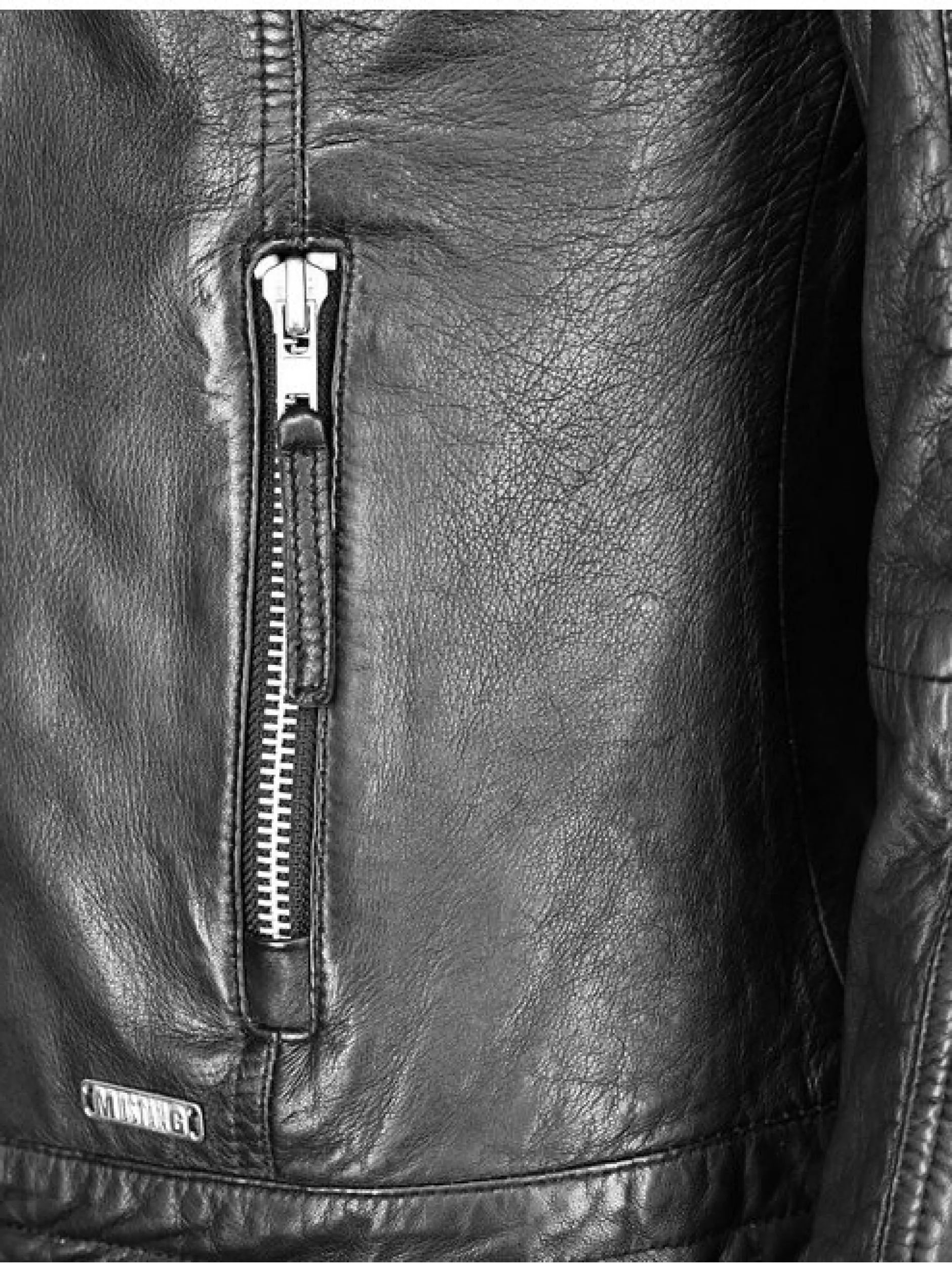 Mustang Damen Lederjacke in schwarz