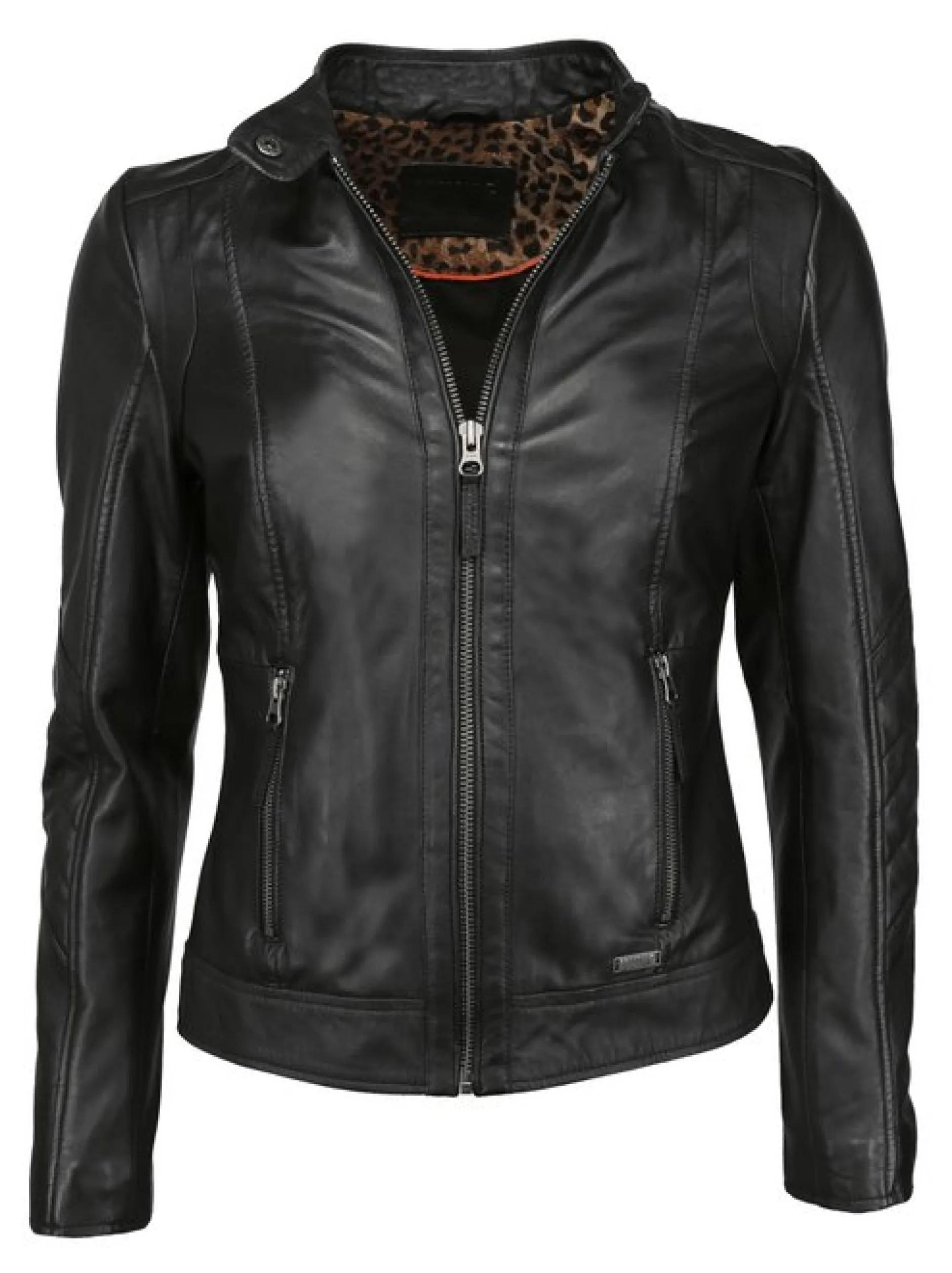Mustang Damen Lederjacke in schwarz