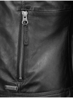 Mustang Damen Lederjacke in schwarz