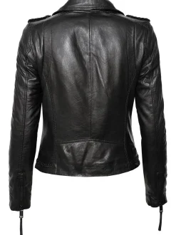 Mustang Damen Lederjacke in schwarz