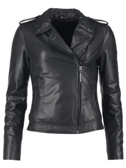 Mustang Damen Lederjacke in schwarz