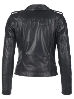 Mustang Damen Lederjacke in schwarz