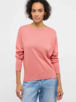 Mustang Damen Strickpullover in koralle - Ärmel: langarm