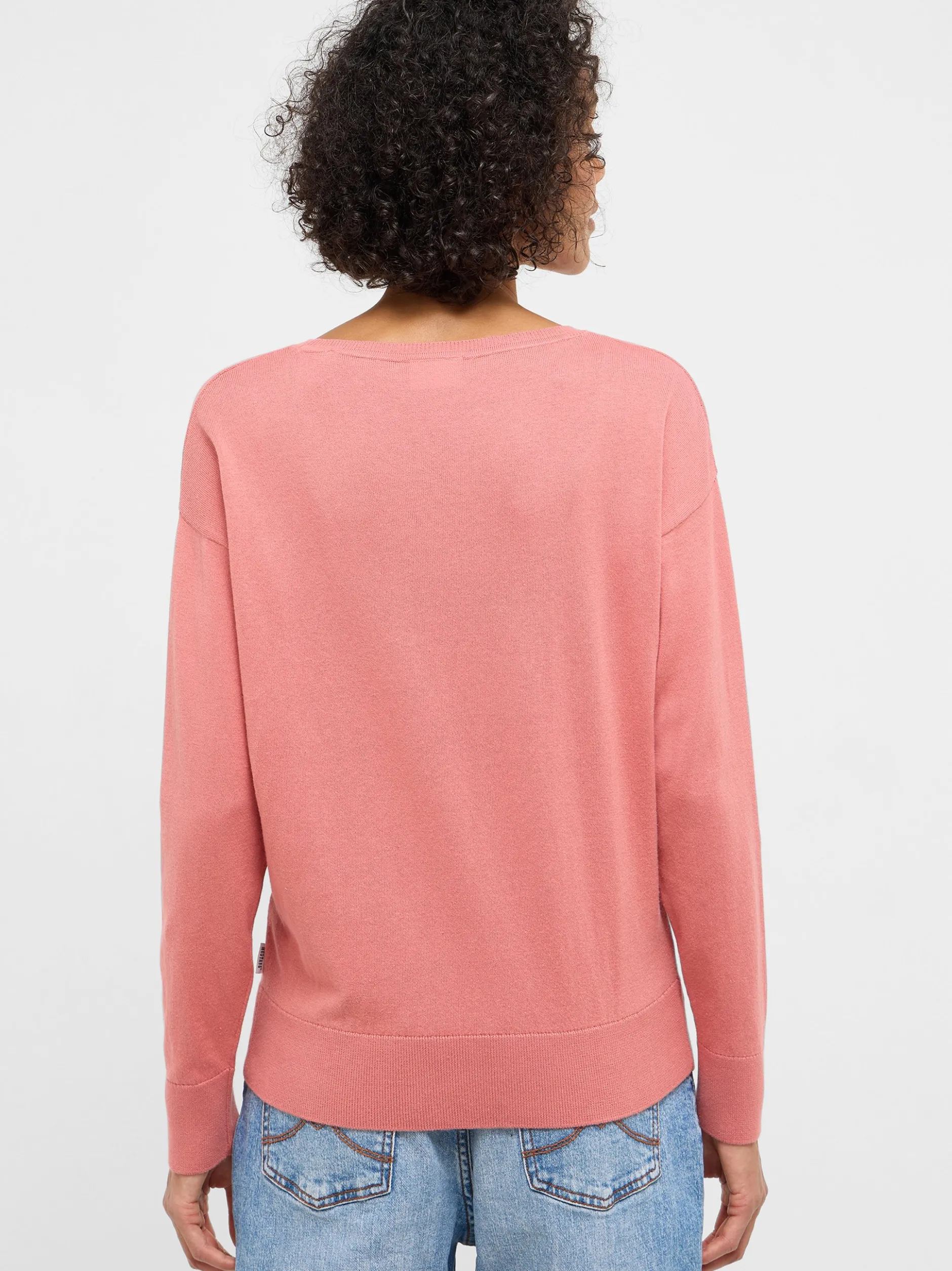 Mustang Damen Strickpullover in koralle - Ärmel: langarm