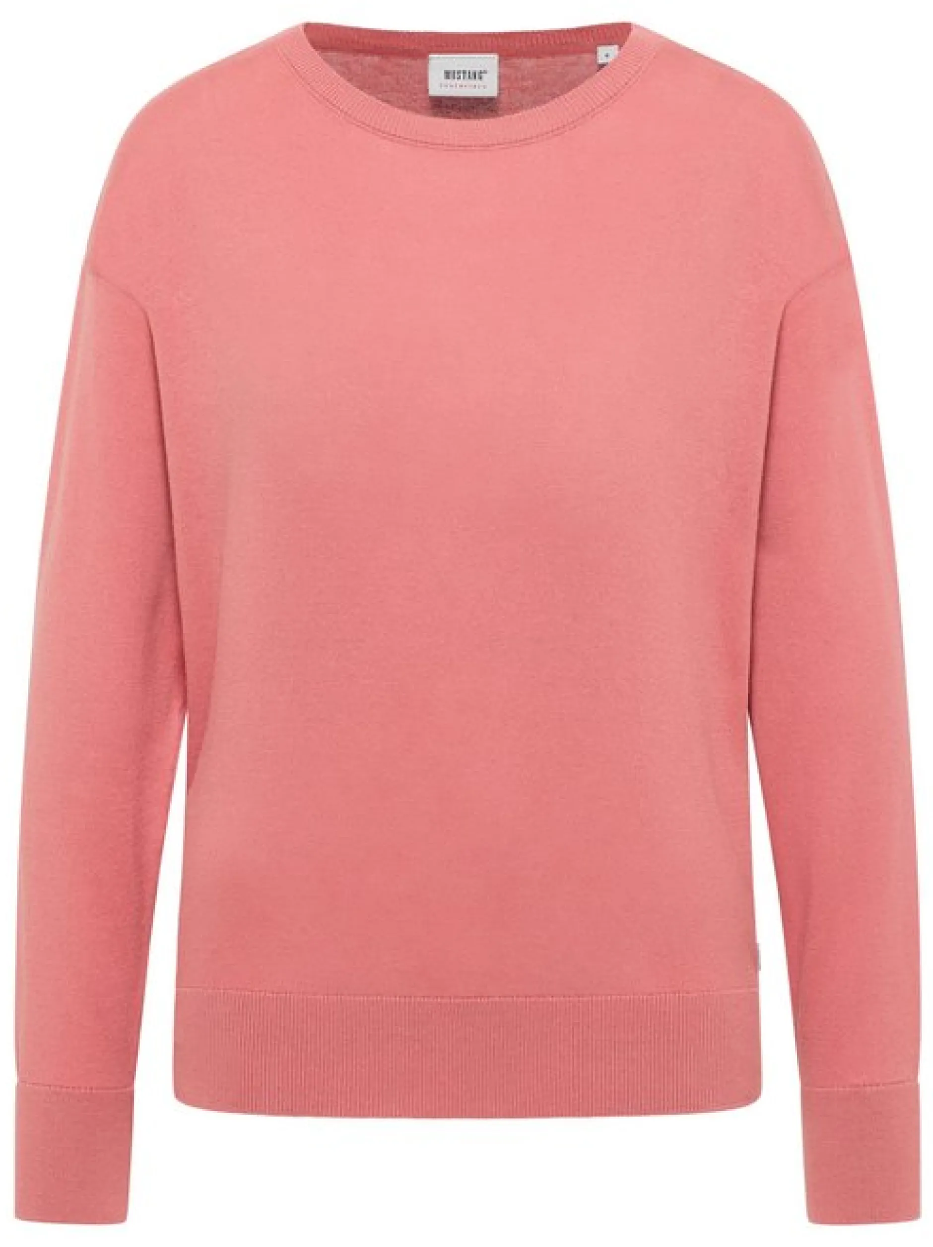 Mustang Damen Strickpullover in koralle - Ärmel: langarm