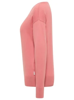 Mustang Damen Strickpullover in koralle - Ärmel: langarm