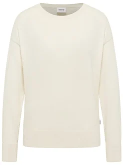 Mustang Damen Strickpullover in ecru - Ärmel: langarm