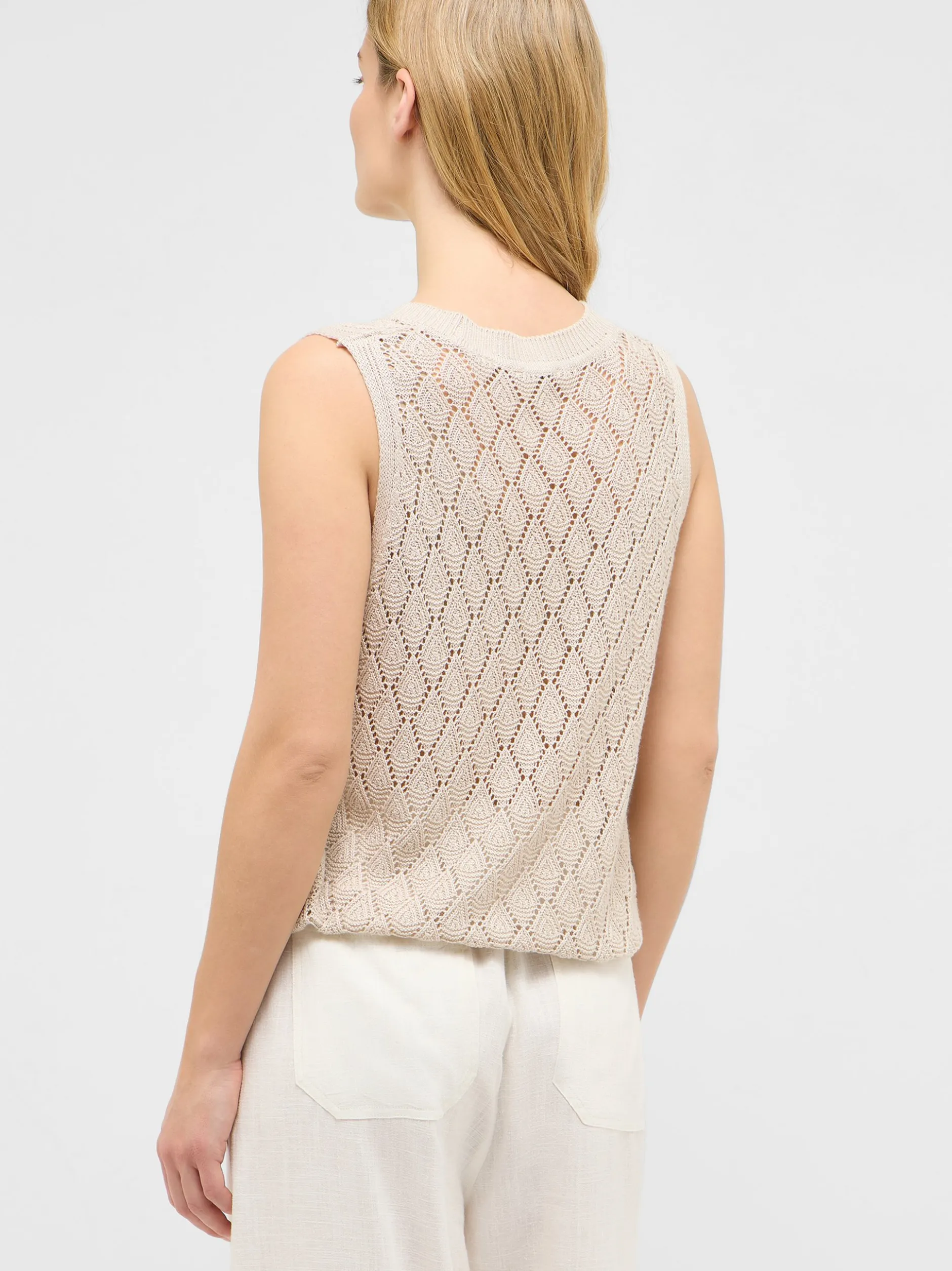 Mustang Damen Strickweste in beige