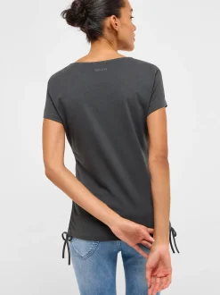 Mustang Damen T-Shirt in anthrazit - Ärmel: Halbarm