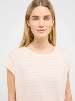 Mustang Damen T-Shirt in beige mehrfarbig