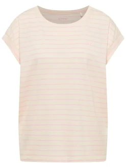 Mustang Damen T-Shirt in beige mehrfarbig