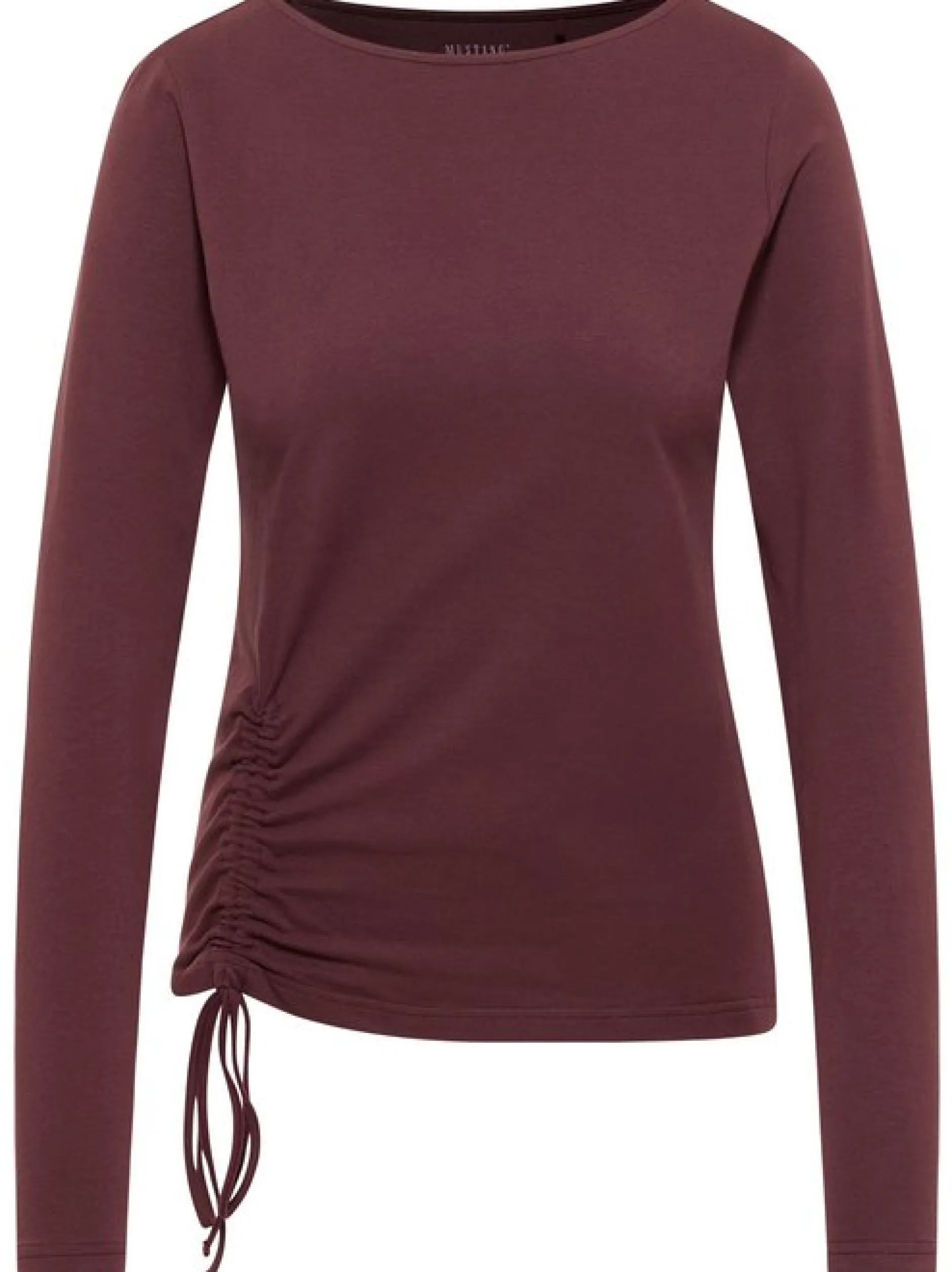 Mustang Damen T-Shirt in braun - Ausschnitt: U-Boot