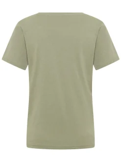 Mustang Damen T-Shirt in lind - Ausschnitt: Rundhals