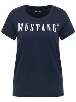 Mustang Damen T-Shirt in marine - Ausschnitt: Rundhals