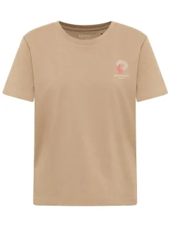 Mustang Damen T-Shirt in nougat - Ausschnitt: Rundhals