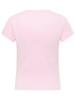 Mustang Damen T-Shirt in rosa - Ausschnitt: Rundhals