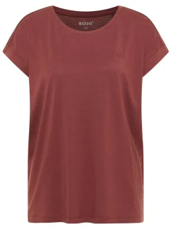 Mustang Damen T-Shirt in rot - Ausschnitt: Rundhals