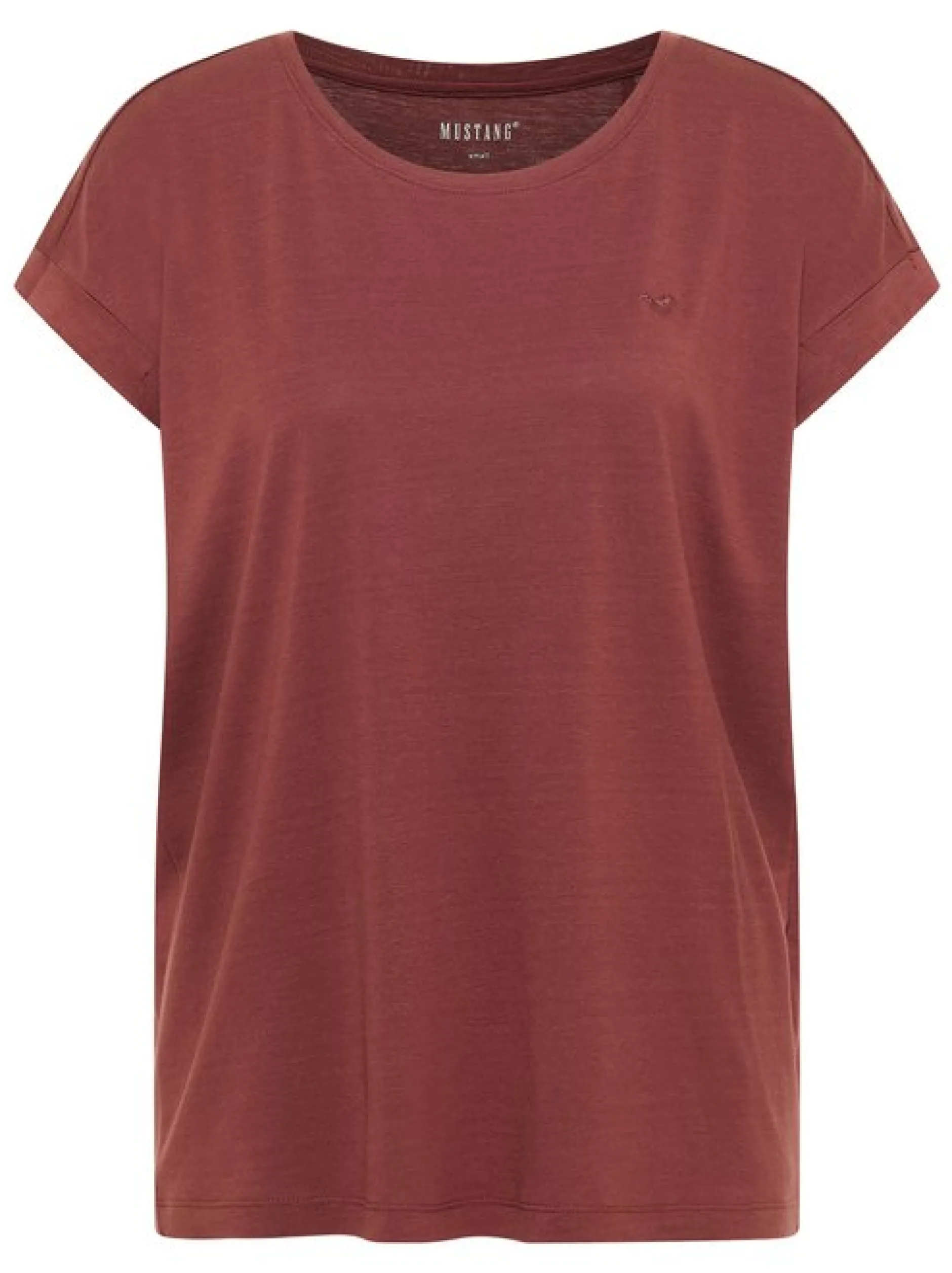 Mustang Damen T-Shirt in rot - Ausschnitt: Rundhals