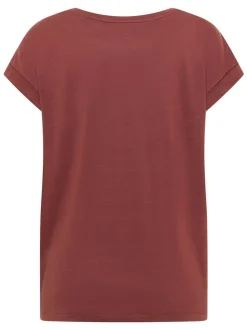 Mustang Damen T-Shirt in rot - Ausschnitt: Rundhals
