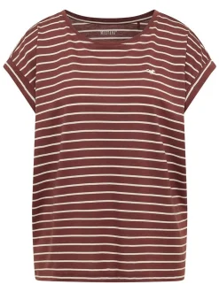 Mustang Damen T-Shirt in rot mehrfarbig - Ärmel: Halbarm